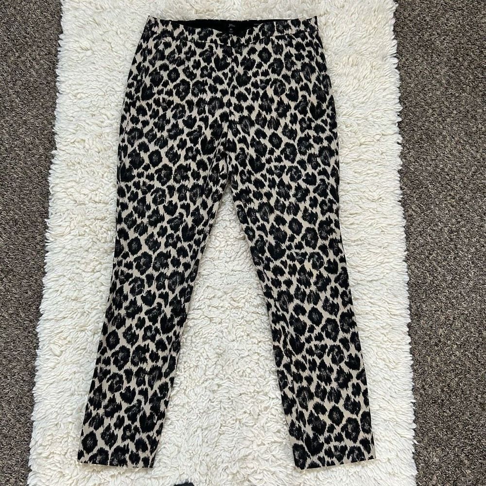 J. Crew Martie Cheetah Print Trouser Women’s Size 8T
